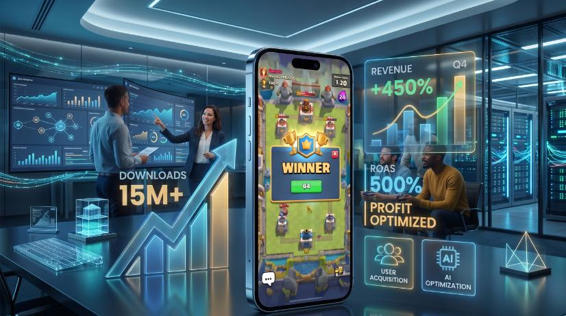 Hyperrealistický obrázok marketingu mobilných aplikácií